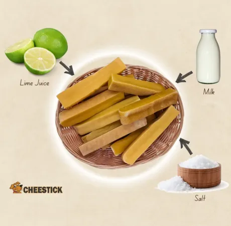 Ingredients of Cheestick dog chew made in Nepal